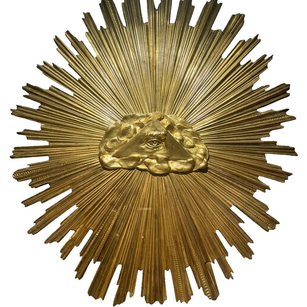 Baroque all-seeing eye sunburst